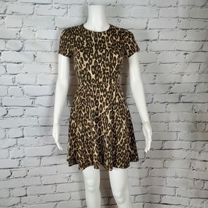 Kate Spade Leopard Fit And Flare Dress